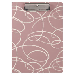 Abstract Swirling Vine | Professional Office Pink Klembord