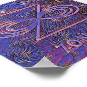 Abstract symbool Karuna Reiki Paars Zonar Poster (Hoek)