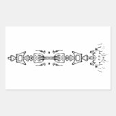 Abstract symbool ( scepter ) v1 rechthoekige sticker (Voorkant)