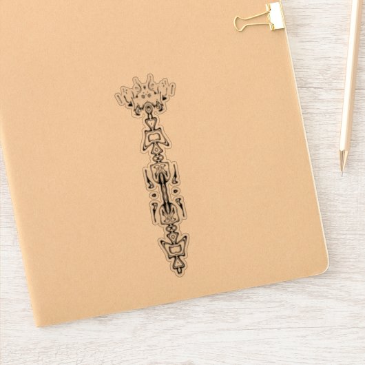 Abstract symbool ( scepter ) v1 sticker (Notitieboek)