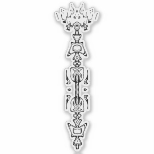 Abstract symbool ( scepter ) v1 sticker (Voorkant)