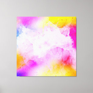 Abstract Symfonie: Levendige Elegantie Accent Kuss Canvas Afdruk