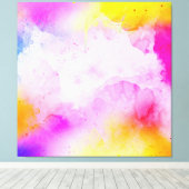 Abstract Symfonie: Levendige Elegantie Accent Kuss Canvas Afdruk (Insitu (Houten vloer))