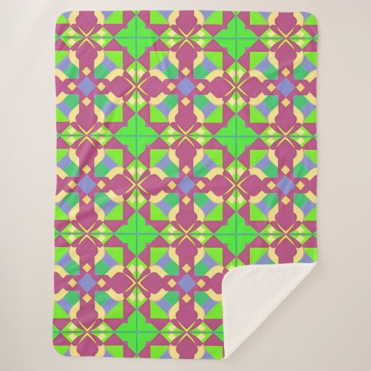 Abstract symmetrisch ontwerp sherpa deken (Voorkant)