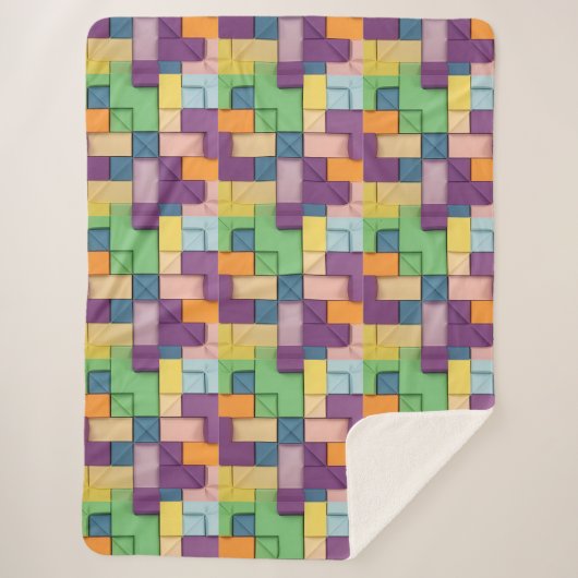 Abstract Symmetrisch Ontwerp Sherpa Deken (Voorkant)