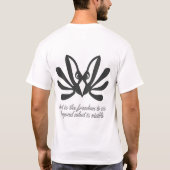 Abstract symmetrisch vogelontwerp t-shirt (Achterkant)