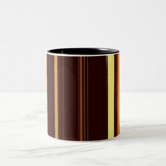 Abstract Symphony in Blue 4 (Negative Effect) Tweekleurige Koffiemok (Center)