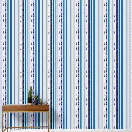 Abstract Symphony in Blue 5 (Vertical Lines) Behang