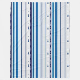 Abstract Symphony in Blue 5 (Vertical Lines) Fleece Deken