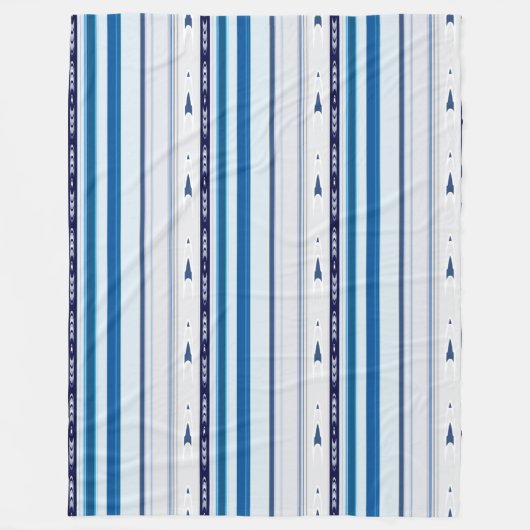 Abstract Symphony in Blue 5 (Vertical Lines) Fleece Deken (Voorkant)