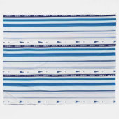 Abstract Symphony in Blue 5 (Vertical Lines) Fleece Deken (Voorkant (Horizontaal))