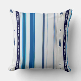 Abstract Symphony in Blue 5 (Vertical Lines) Kussen