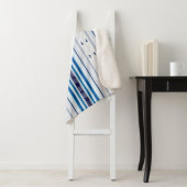 Abstract Symphony in Blue 5 (Vertical Lines) Sherpa Deken (In situ)