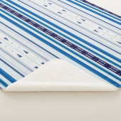 Abstract Symphony in Blue 5 (Vertical Lines) Sherpa Deken (3/4)