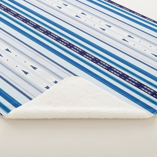 Abstract Symphony in Blue 5 (Vertical Lines) Sherpa Deken (3/4)