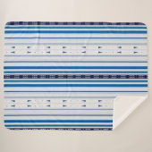 Abstract Symphony in Blue 5 (Vertical Lines) Sherpa Deken (Voorkant (horizontaal))