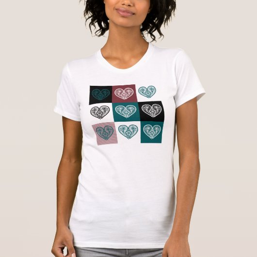 Abstract T-shirt met Floral (Voorkant)