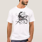 Abstract T-shirt met oog (Voorkant)