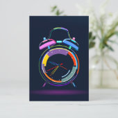 Abstract tafelalarm RSVP kaartje (Staand voorkant)