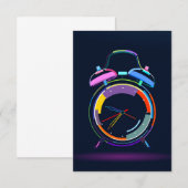 Abstract tafelalarm RSVP kaartje (Voorkant / Achterkant)