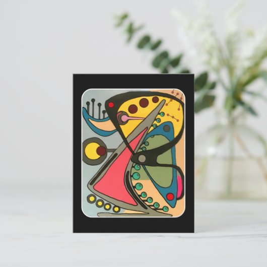 Abstract Talking Man uit de middeleeuwen schildere Briefkaart (Staand voorkant)