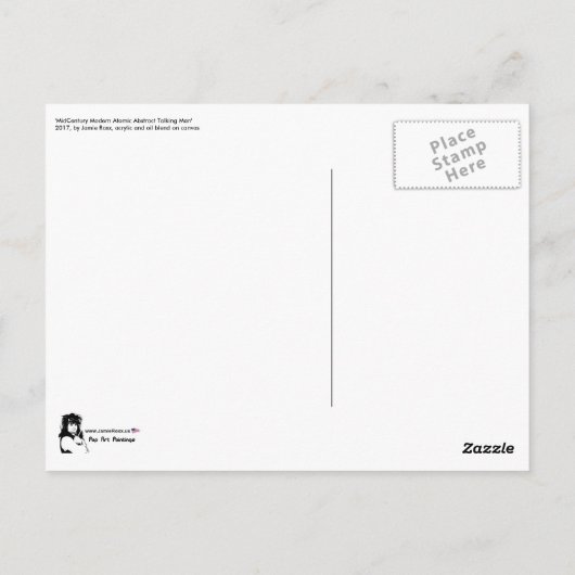 Abstract Talking Man uit de middeleeuwen schildere Briefkaart (Achterkant)