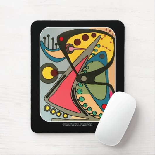 Abstract Talking Man uit de middeleeuwen schildere Muismat (Met muis)