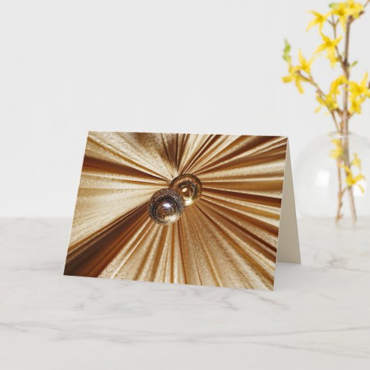 Abstract Tan en Gold, allemaal ongekende groet Kaart (Gele Bloem)