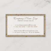 Abstract Tan & Gold Tree Brunches Patroon Visitekaartje (Achterkant)