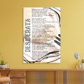 Abstract Tan Roze Goud Desiderata van Max Ehrman Canvas Afdruk (Insitu (Woonkamer))