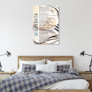 Abstract Tan Roze Goud  Desiderata van Max Ehrman  Canvas Afdruk