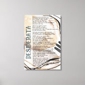 Abstract Tan Roze Goud Desiderata van Max Ehrman Canvas Afdruk (Voorkant)
