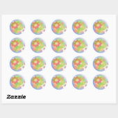 Abstract Tandwielontwerp Ronde Sticker (Vel)