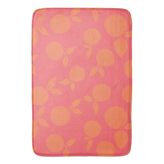 Abstract tangerine patroon badmat (Voorkant Verticaal)