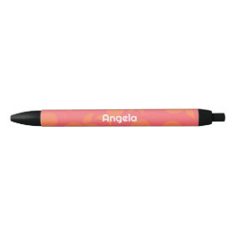 Abstract tangerine patroon roze en oranje zwarte inkt pen