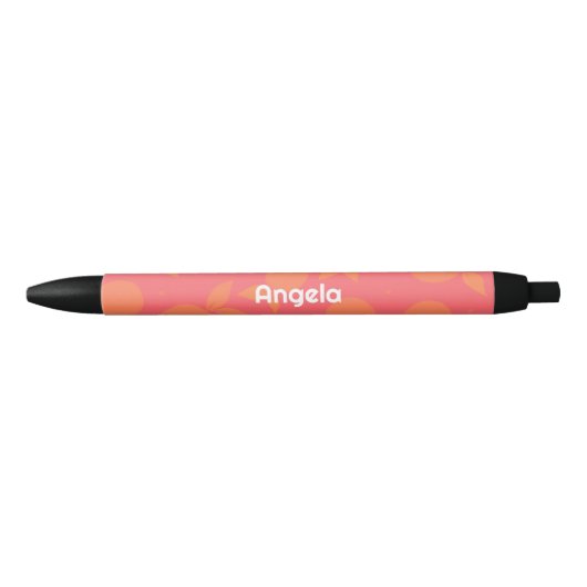 Abstract tangerine patroon roze en oranje zwarte inkt pen (Voorkant)