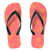 Abstract tangerine patroon teenslippers (Voetbed)
