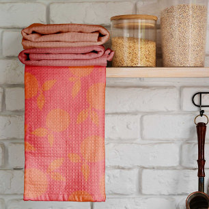 Abstract tangerine patroon theedoek