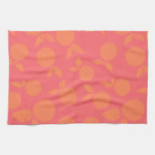 Abstract tangerine patroon theedoek (Horizontaal)