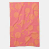 Abstract tangerine patroon theedoek (Verticaal)