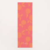Abstract tangerine patroon yogamat (Voorkant)