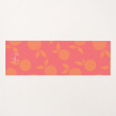 Abstract tangerine patroon yogamat (Voorkant (horizontaal))
