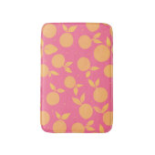 Abstract tangerine roze en geel patroon badmat (Voorkant Verticaal)