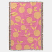 Abstract tangerine roze en geel patroon deken (Voorkant Verticaal)