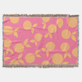 Abstract tangerine roze en geel patroon deken (Voorkant)