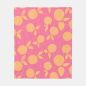 Abstract tangerine roze en geel patroon fleece deken (Voorkant)