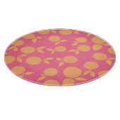 Abstract tangerine roze en geel patroon snijplank (Hoek)
