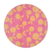 Abstract tangerine roze en geel patroon snijplank (Voorkant)
