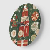 Abstract tapijt van Yuletide Grote Klok (Hoek)