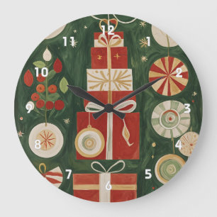 Abstract tapijt van Yuletide Grote Klok